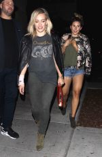 HILARY DUFF Leaves Warwick Night Club in Hollywood 08/21/2015