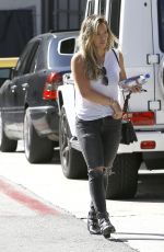 HILARY DUFF Out and About in Beverly Hills 08/13/2015