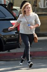 HILARY DUFF Out and About in Los Angeles 08/21/2015