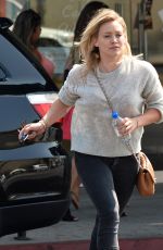 HILARY DUFF Out and About in Los Angeles 08/21/2015