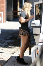 HILARY DUFF Out and About in West Hollywood 08/15/2015