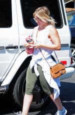 HILARY DUFF Out and About in West Hollywood 08/20/2015