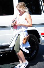 HILARY DUFF Out and About in West Hollywood 08/20/2015
