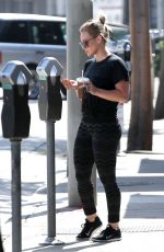 HILARY DUFF Out and About in West Hollywood 08/26/2015