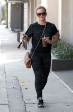 HILARY DUFF Out and About in West Hollywood 08/26/2015
