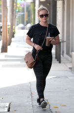 HILARY DUFF Out and About in West Hollywood 08/26/2015
