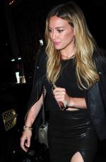 HILARY DUFF Out for Dinner in West Hollywood 08/04/2015