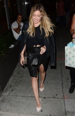 HILARY DUFF Out for Dinner in West Hollywood 08/04/2015