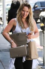 HILARY DUFF Out Shopping in Beverly Hills 07/31/2015