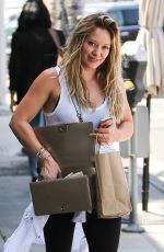 HILARY DUFF Out Shopping in Beverly Hills 07/31/2015