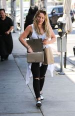 HILARY DUFF Out Shopping in Beverly Hills 07/31/2015