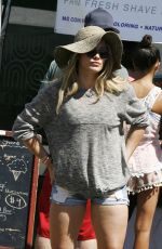 HILARY DUFF Shopping at Farmers Market in Studio City 08/16/2015