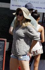 HILARY DUFF Shopping at Farmers Market in Studio City 08/16/2015
