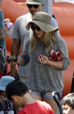 HILARY DUFF Shopping at Farmers Market in Studio City 08/16/2015