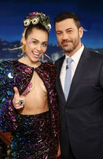 MILEY CYRUS at Jimmy Kimmel Live in Hollywood 08/27/2015