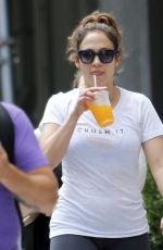 JENNIFER LOPEZ Arrives at a Gym in New York 08/04/2015