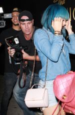 KYLIE JENNER Night Out in Hollywood 08/29/2015