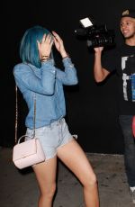 KYLIE JENNER Night Out in Hollywood 08/29/2015