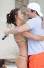 IRINA SHAYK in Bikini at a Pool in Capri 08/13/2015
