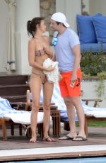 IRINA SHAYK in Bikini at a Pool in Capri 08/13/2015