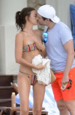 IRINA SHAYK in Bikini at a Pool in Capri 08/13/2015