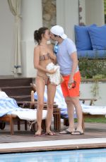 IRINA SHAYK in Bikini at a Pool in Capri 08/13/2015