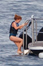 ISLA FISHER in Swimsuit in St. Tropez 08/22/2015