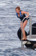 ISLA FISHER in Swimsuit in St. Tropez 08/22/2015