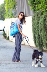 JAMIE CHUNG Walks Her Dog Out in Sherman Oaks 08/03/2015