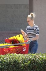 JANUARY JONES Leaves a Target in Sherman Oaks 08/11/2015