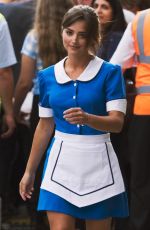 JENNA LOUISE COLEMAN on the Set of Doctor Who in Cardif 08/17/2015