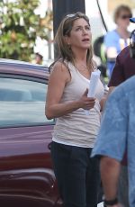 JENNIFER ANISTON on the Set of Mothers Day in Atlanta 08/27/2015