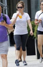 JENNIFER LOPEZ Arrives at a Gym in New York 08/04/2015