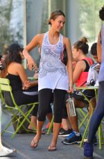 JESSICA ALBA in Leggings Out in West Hollywood 08/30/2015
