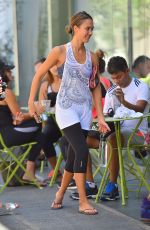 JESSICA ALBA in Leggings Out in West Hollywood 08/30/2015