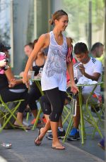 JESSICA ALBA in Leggings Out in West Hollywood 08/30/2015