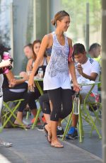 JESSICA ALBA in Leggings Out in West Hollywood 08/30/2015