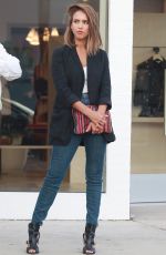 JESSICA ALBA Shopping at Rebecca Minkoff Store in Hollywood 08/25/2015