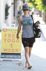KALEY CUOCO Leaves Yoga Class in Sherman Oaks 08/14/2015