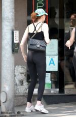 KAREN GILLAN in Tights Out and About in West Hollywood 08/19/2015