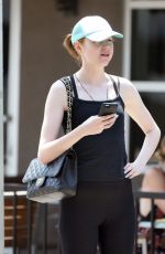 KAREN GILLAN in Tights Out and About in West Hollywood 08/19/2015