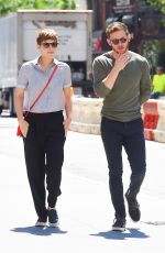KATE MARA and Jamie Bell Out and About in New York 08/05/2015