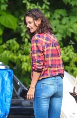 KATIE HOLMES in Jeans on the sSet of All We Had in New York 08/27/2015