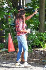 KATIE HOLMES in Jeans on the sSet of All We Had in New York 08/27/2015