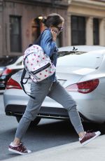 KATIE HOLMES Out and About in Manhattan 08/04/2015