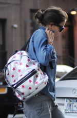 KATIE HOLMES Out and About in Manhattan 08/04/2015