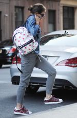 KATIE HOLMES Out and About in Manhattan 08/04/2015