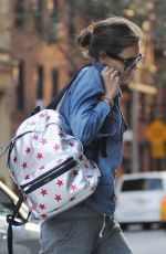 KATIE HOLMES Out and About in Manhattan 08/04/2015