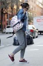 KATIE HOLMES Out and About in Manhattan 08/04/2015