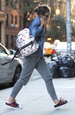 KATIE HOLMES Out and About in Manhattan 08/04/2015